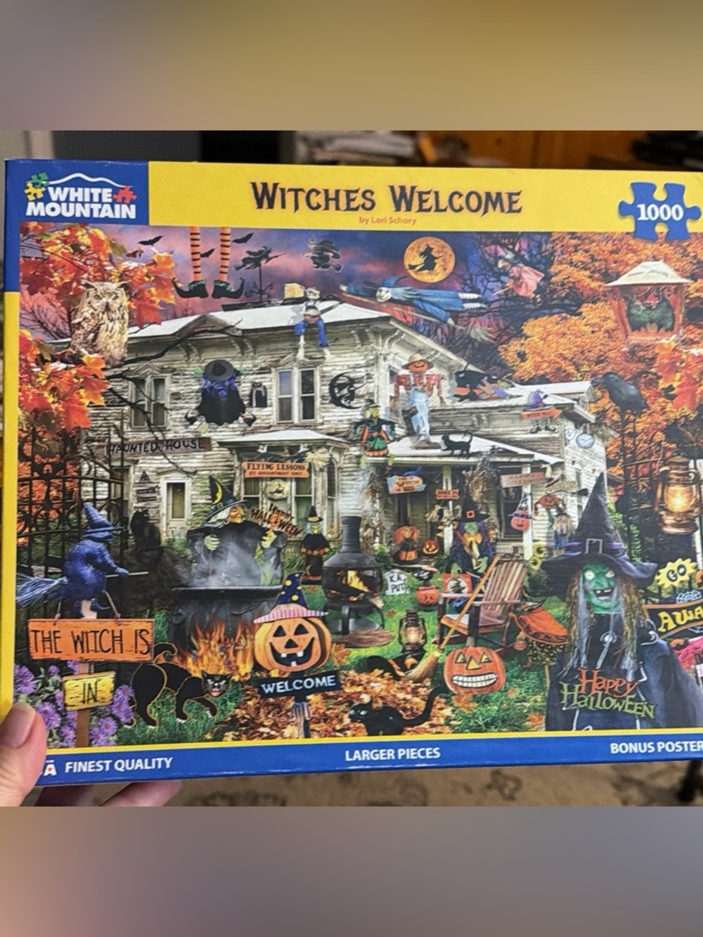 White Mountain Witches Welcome Halloween Puzzle - Colorful Halloween Puzzle